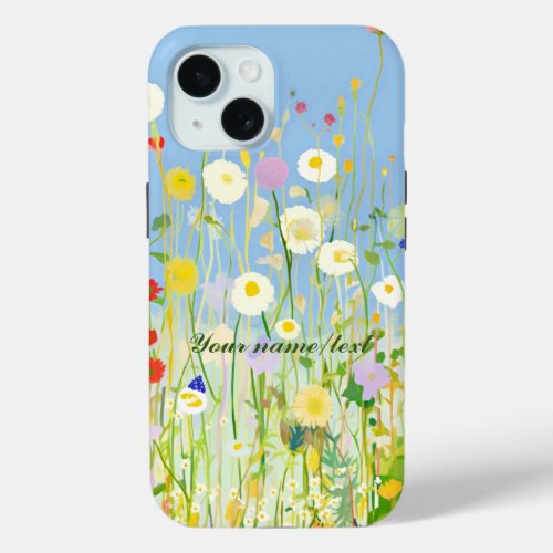 Field of Flowers TEMPLATE A_generated iPhone 15 Case