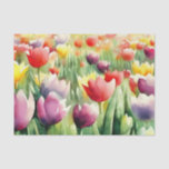 Field of Flowers-Tulip (C) Watercolor  Tissue Paper