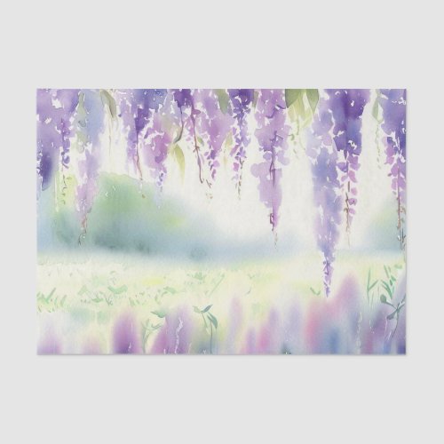 Field of Flowers-Wisteria (D) Watercolor  Tissue Paper