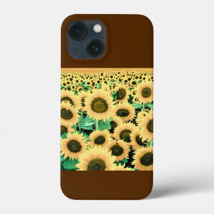 Field of Golden Yellow Sunflowers iPhone 13 Mini Case