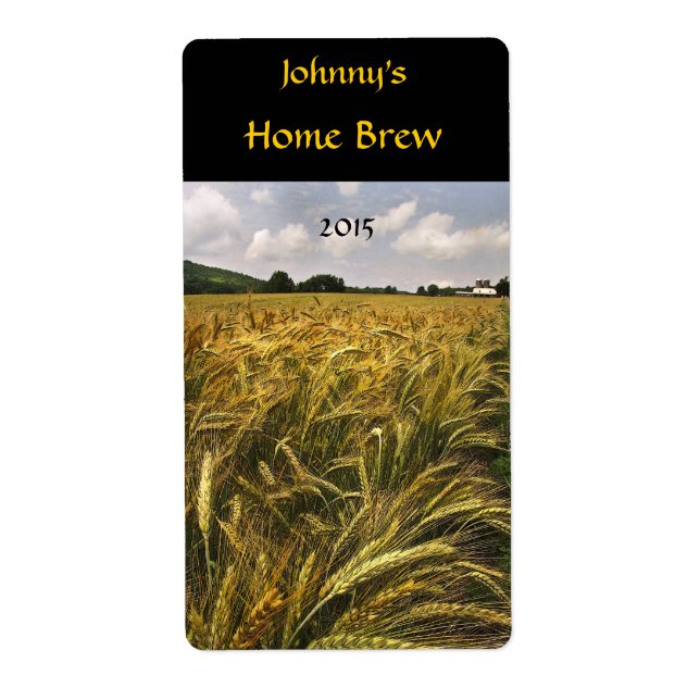 Field of Grain Beer Label (Front)