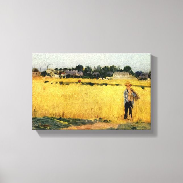 Field of Grain (by Berthe Morisot) Canvas Print (Front)