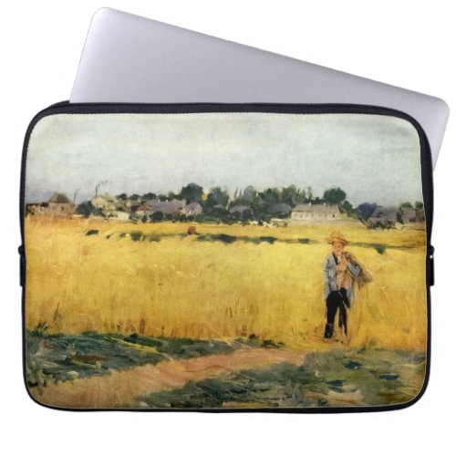 Field of Grain by Berthe Morisot Laptop Sleeve