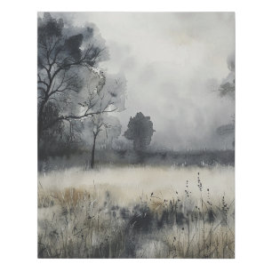 Field Of Grasses Dry Brush Watercolor Print