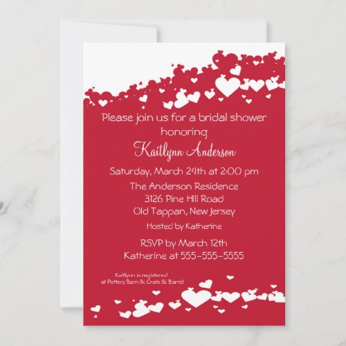 Field of Hearts Bridal Shower Invitation