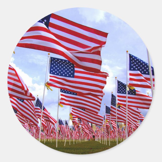 Field of Honor Classic Round Sticker (Front)