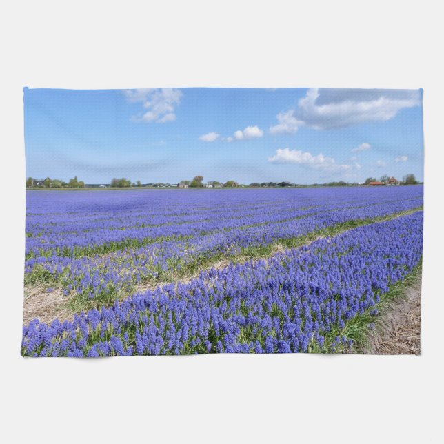 Field of Hyacinths Kitchen Towel (Horizontal)