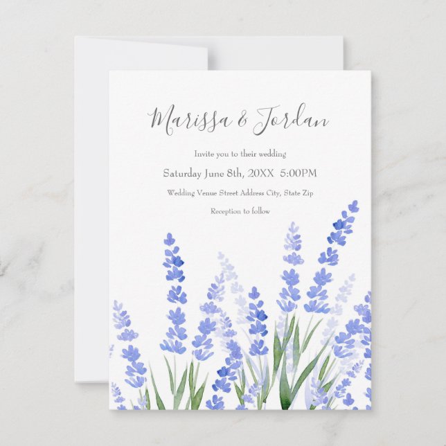Field of Lavender 2 Invitation (Front)