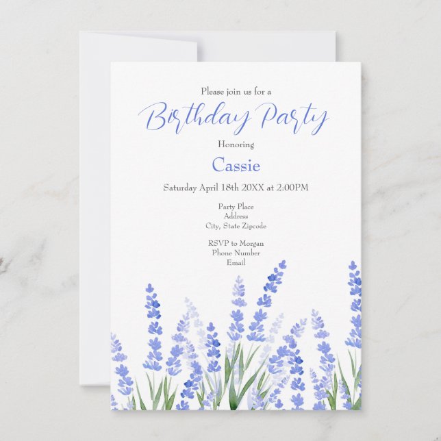 Field of Lavender 2 Invitation (Front)