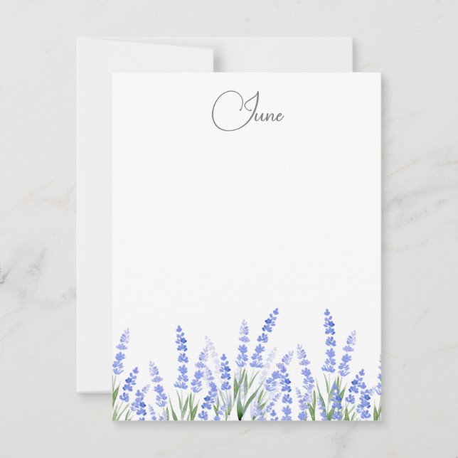 Field of Lavender 2 Note Card (Front)