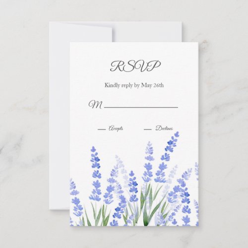 Field of Lavender 2 RSVP Card