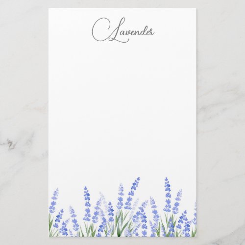 Field of Lavender 2 Stationery