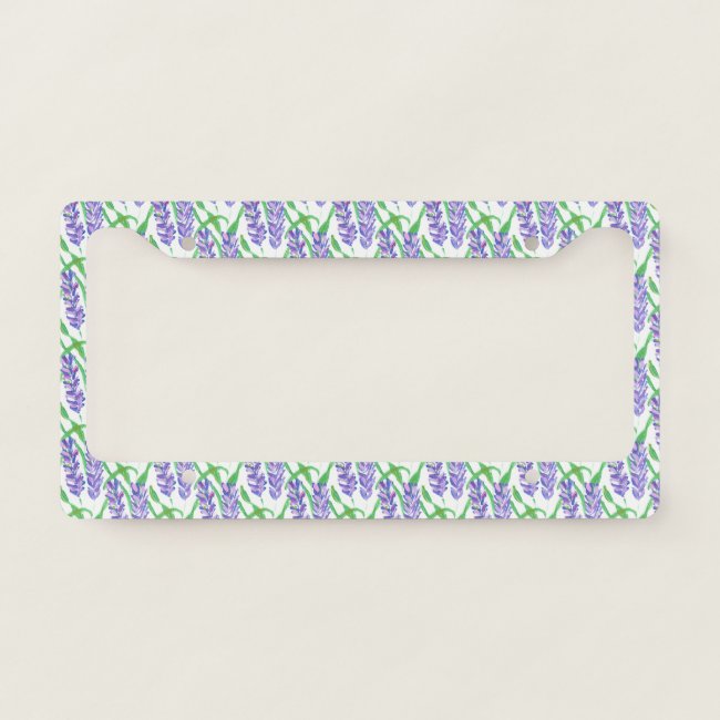 Field of Lavender Design License Plate Frame