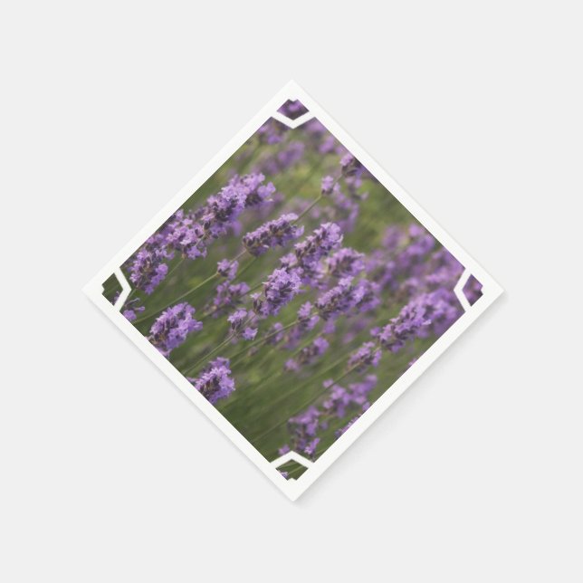Field of Lavender Paper Napkins (Corner)