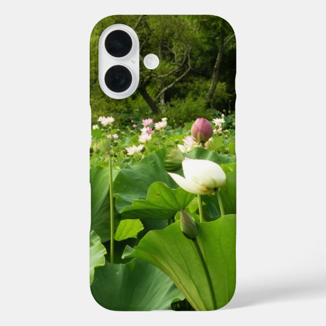 Field of Lotus Flowers Summer Garden Case-Mate iPhone Case (Back)