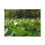 Field of Lotus Flowers Summer Garden Doormat