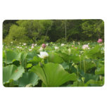Field of Lotus Flowers Summer Garden Floor Mat