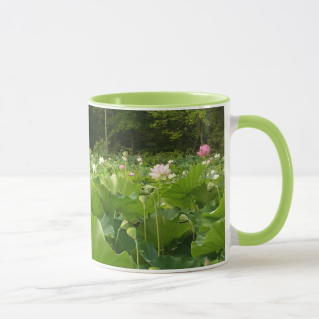 Field of Lotus Flowers Summer Garden Mug (Right)