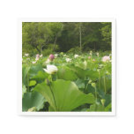 Field of Lotus Flowers Summer Garden Paper Napkins