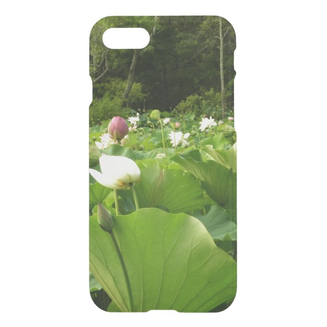Field of Lotus Flowers Summer Garden Uncommon iPhone Case (Back)