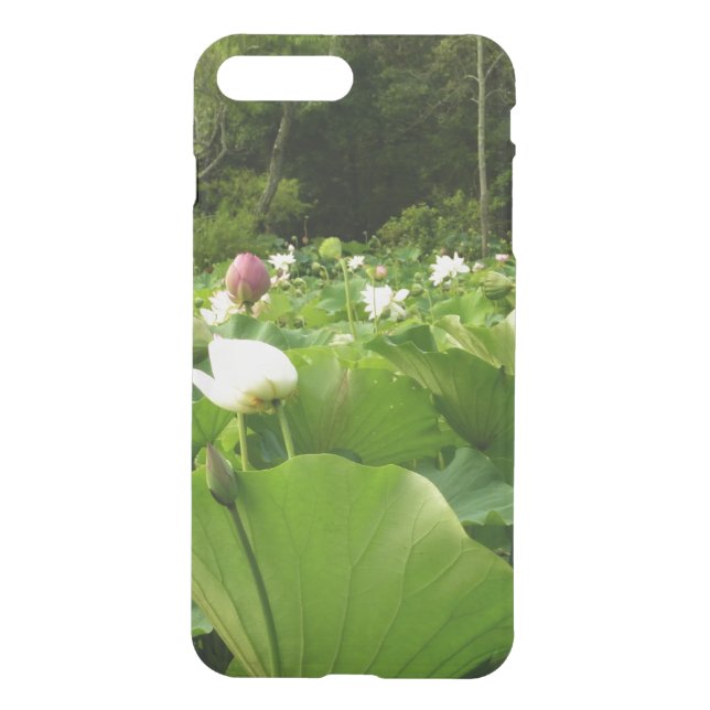Field of Lotus Flowers Summer Garden Uncommon iPhone Case (Back)