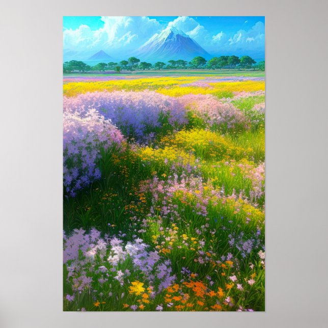 Field of Majestic Colors Poster (Front)