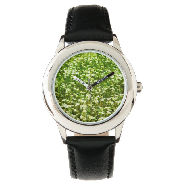 Field of Oxeye Daisies Abstract Impressionism Watch (Front)