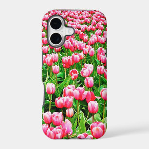 Field of Pink Tulips iPhone 17 Case