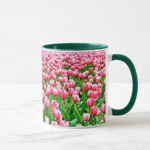 Field of Pink Tulips Mug