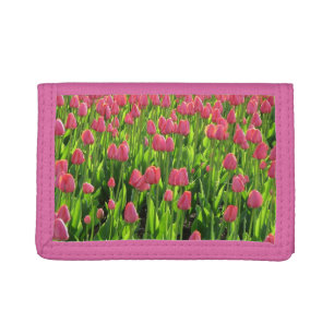 Field of Pink Tulips Trifold Wallet