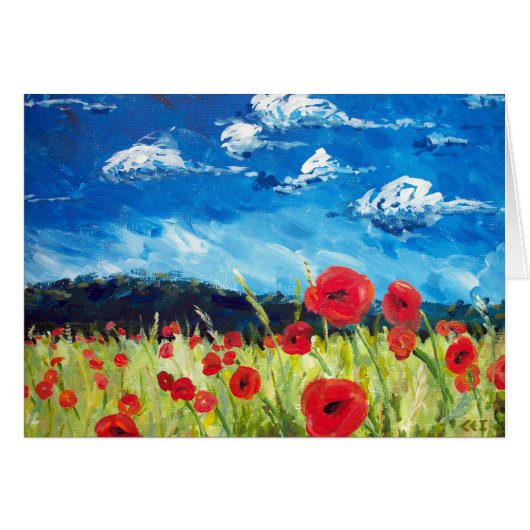 Field of Poppies Cards (Front Horizontal)