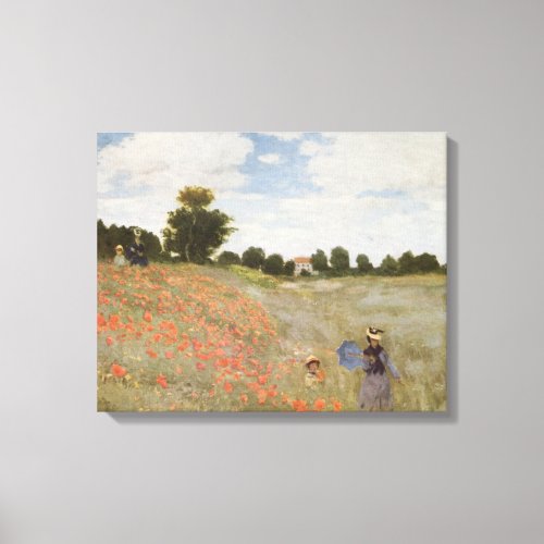 Field of Poppies Claude Monet Canvas Print