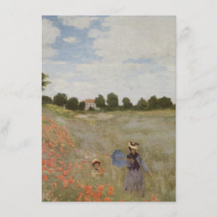 Field of Poppies Claude Monet Invitation
