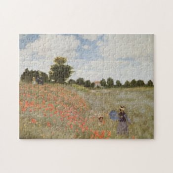 Field Of Poppies Claude Monet Jigsaw Puzzle by Crazy4FamousArt at Zazzle