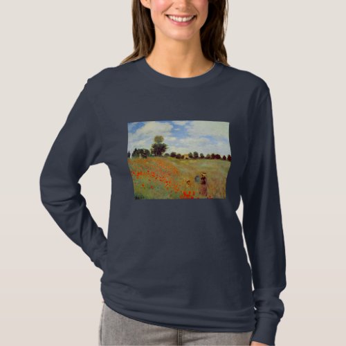 Field of Poppies Claude Monet T_Shirt