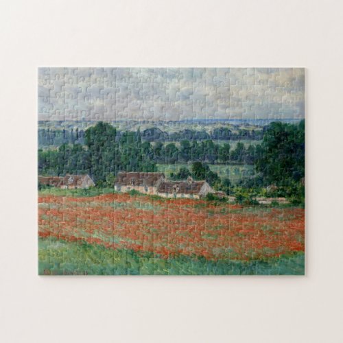Field of Poppies Giverny Monet Fine Art Jigsaw Puzzle