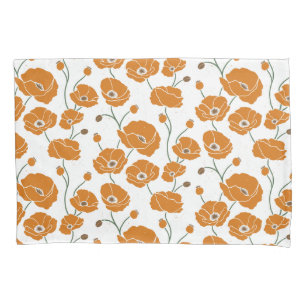 Field of Poppies orange Pillow Case