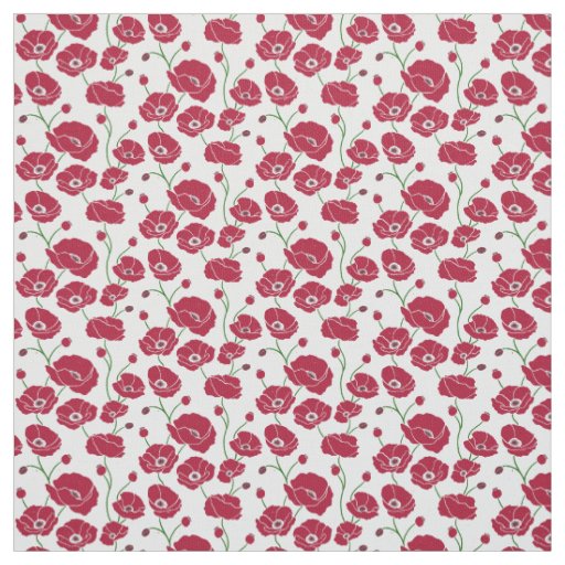 Field of Poppies red Fabric