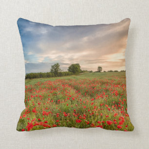 Field of Poppies Throw Pillow