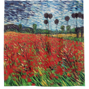 Field Of Poppies Vincent Van Gogh Shower Curtain