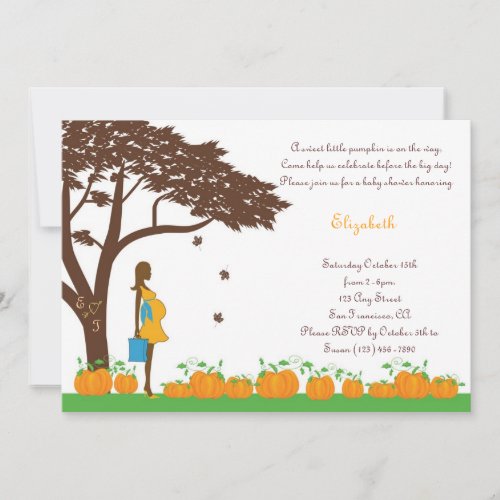 Field of Pumpkins Boy Baby Shower Invitations