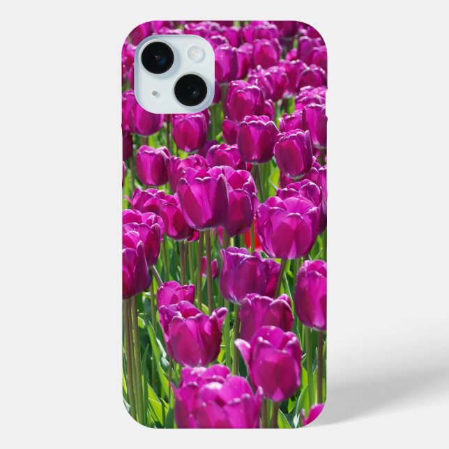 Field of Purple Tulips Case-Mate iPhone Case (Back)