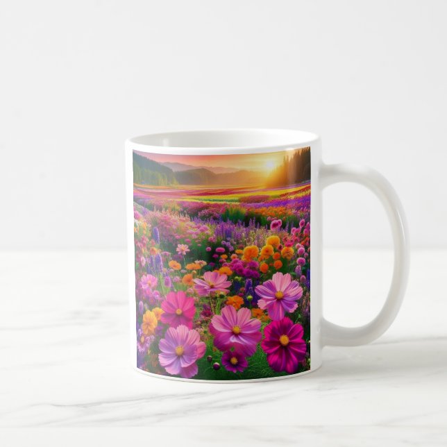 Field of Radiance Wildflower Customizable Coffee Mug (Right)