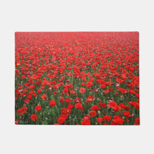 Field of Red Poppies Doormat