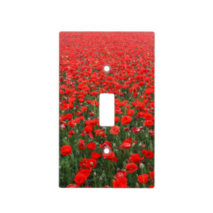 Field of Red Poppies Light Switch Cover