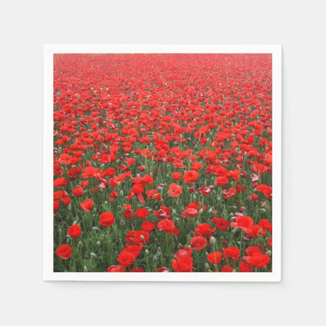 Field of Red Poppies Napkins (Front)