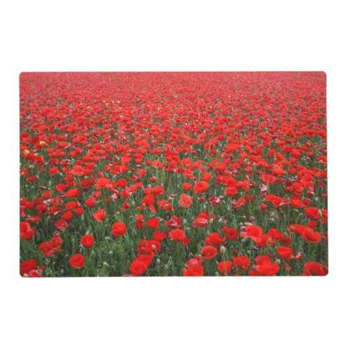 Field of Red Poppies Placemat