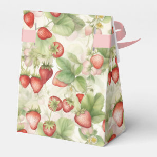 field of ripe, red strawberries favor boxes