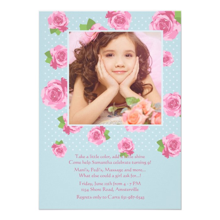 Field of Roses Photo Invitation