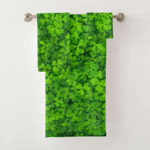 Green Buffalo Plaid Four Leaf Clover St Patricks Bath Towel by Noirty  Designs - Fine Art America